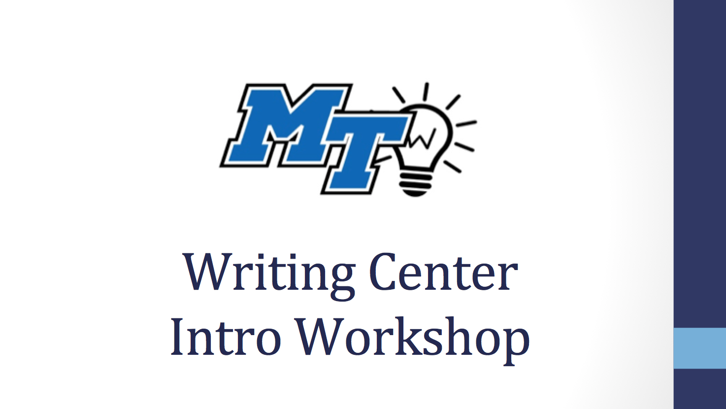 Writing Center Intro Presentation