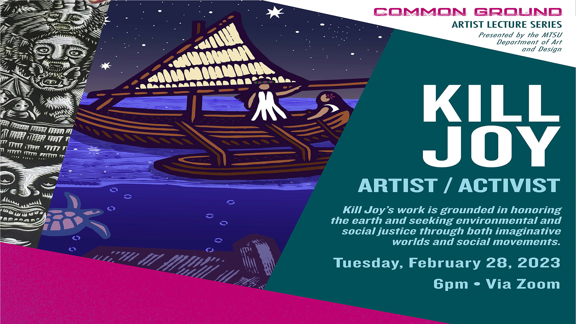 Common Ground Lecture Series with Activist and Artist Kill Joy