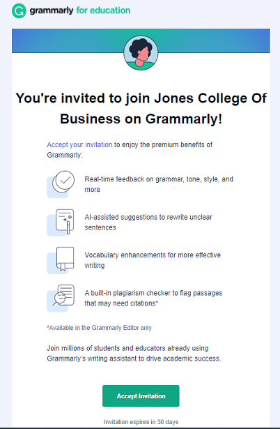Grammarly Email