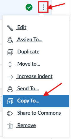 Choose the Copy To option in the menu