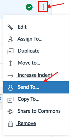 Send To menu option