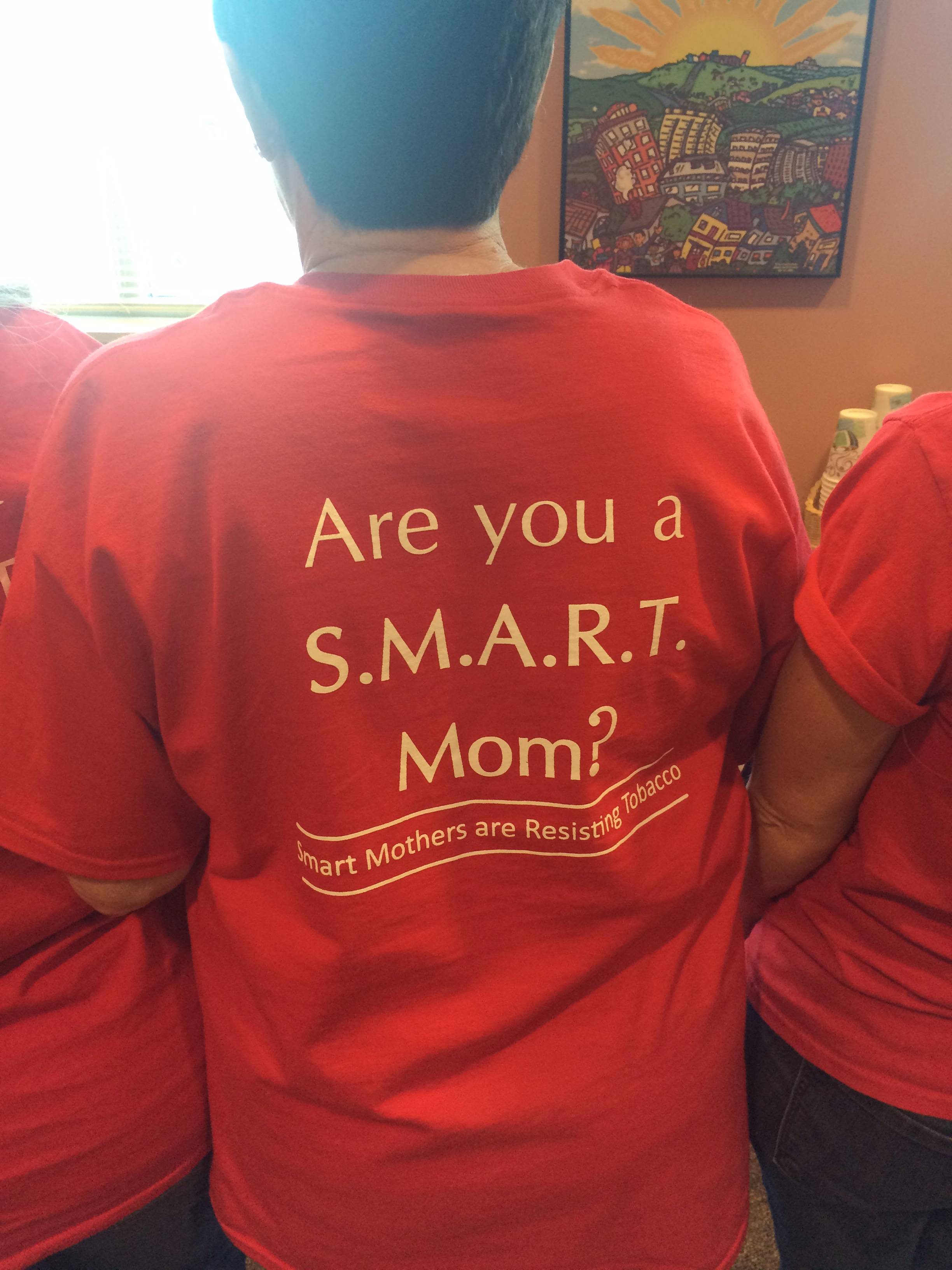 SMART Moms shirt close-up