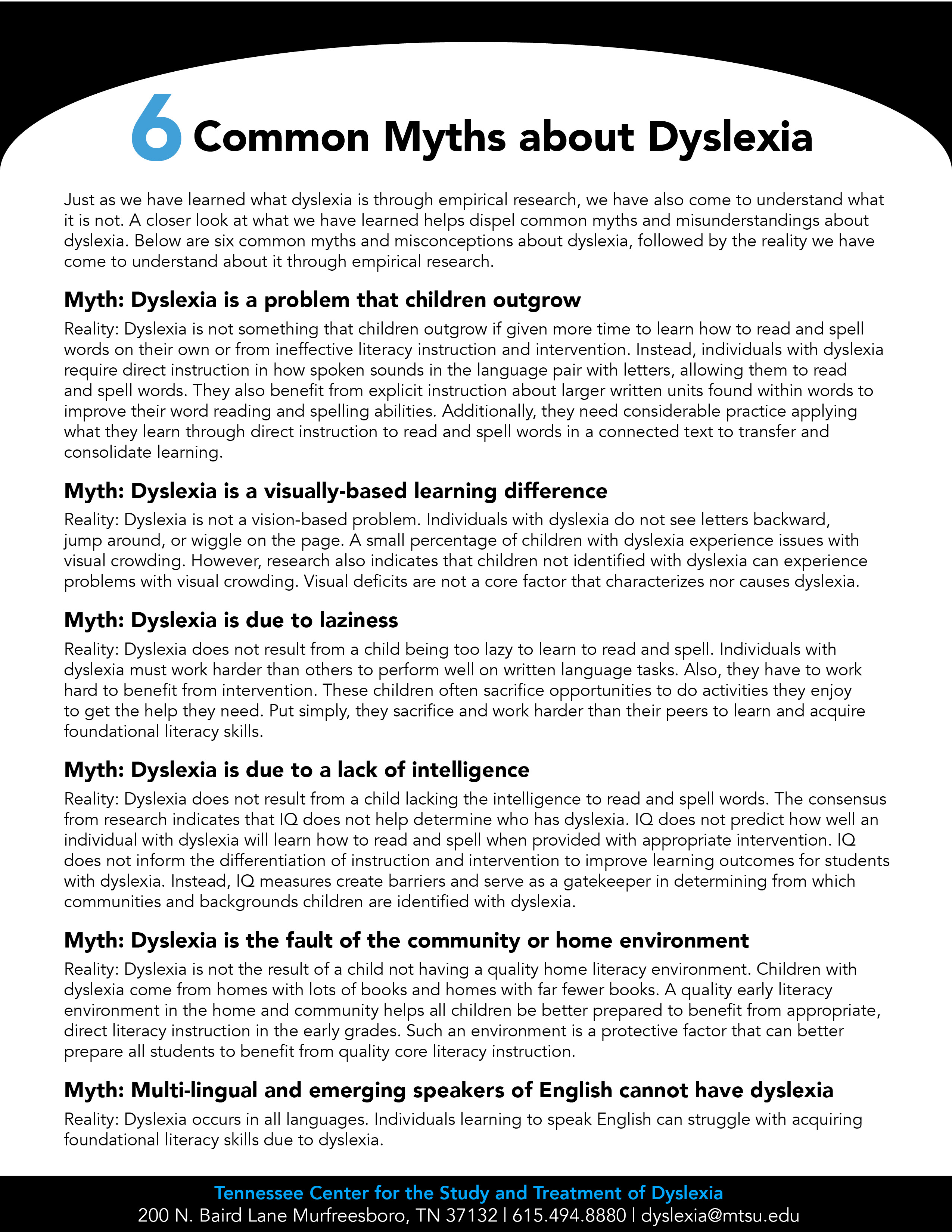 thumb image Myths of Dyslexia