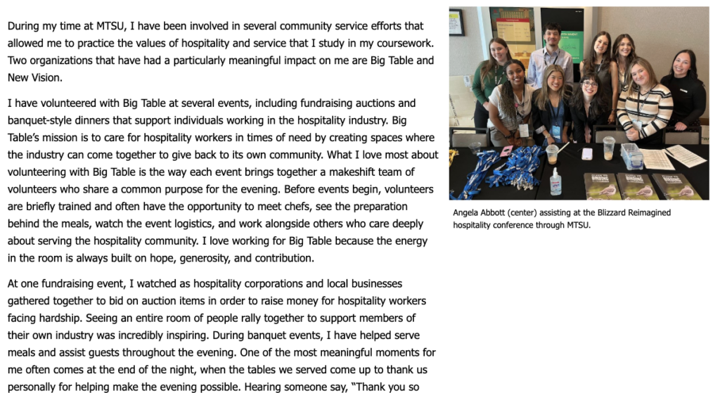 Jonathan Bellucci's Engage in Your Community Award presentation