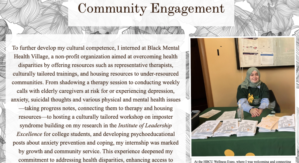 Batoul Sawas' Engage in Your Community Award presentation