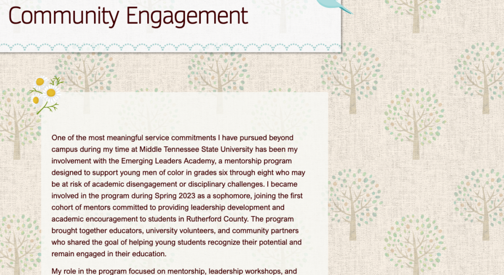 Kevarrius Wright's Engage in Your Community Award presentation
