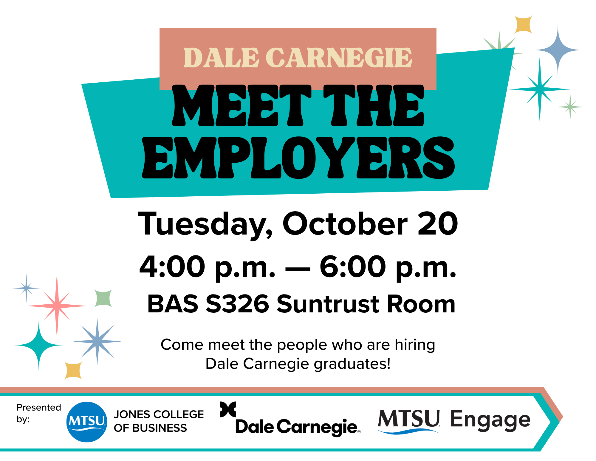 Dale Carnegie Meet the Employers Tuesday, October 20 from 4-6 pm