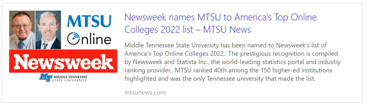 Mtsu Finals Schedule Spring 2022 Online Students | Middle Tennessee State University
