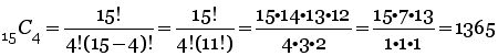Combination formula answer
