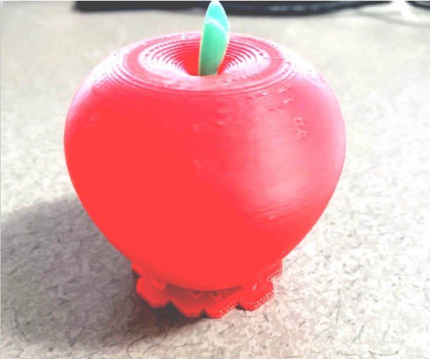 3D printed apple with volume calculation