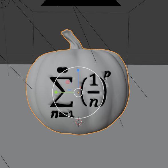 Pumpkin model after formula model used to cut out