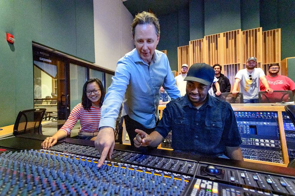 students in studio