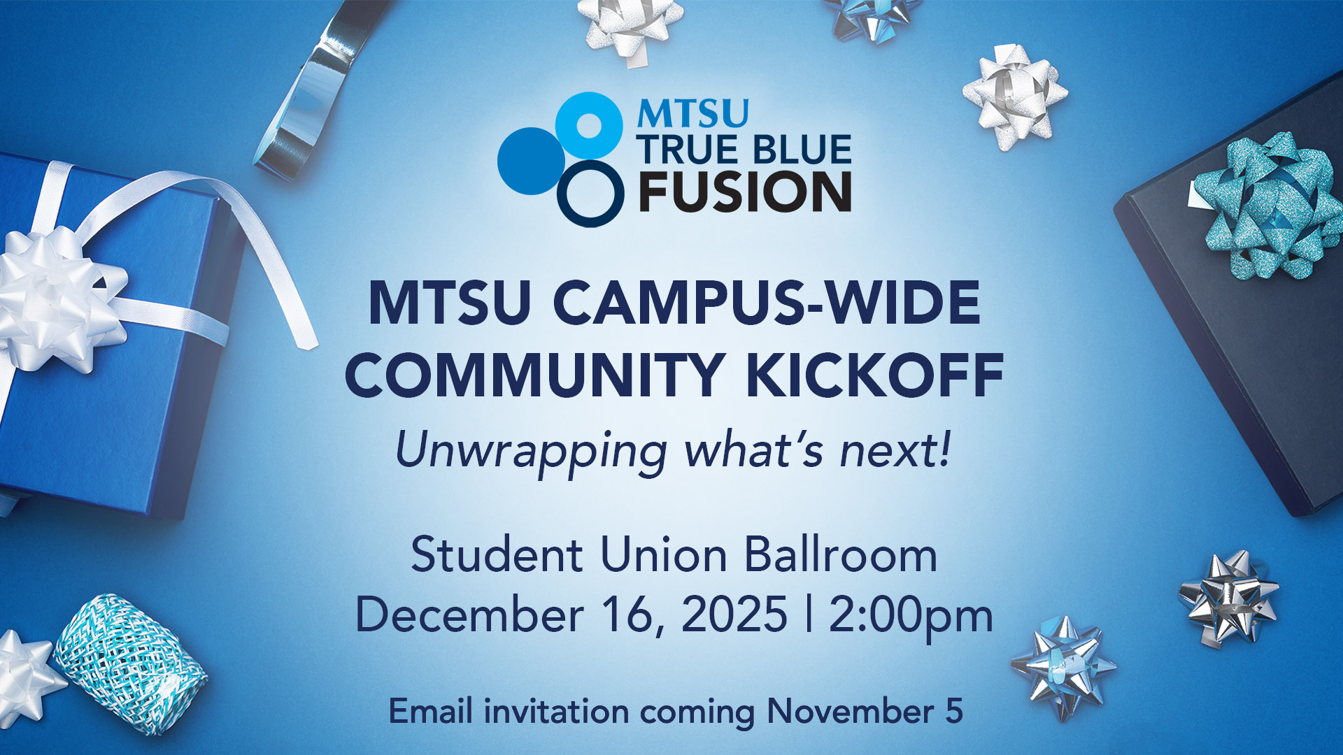 True Blue Fusion Campus Kickoff: Save the Date!