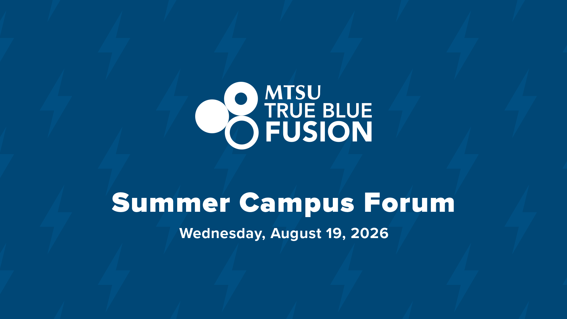 Thumbnail for Summer Campus Forum story - lightning background with tbf logo