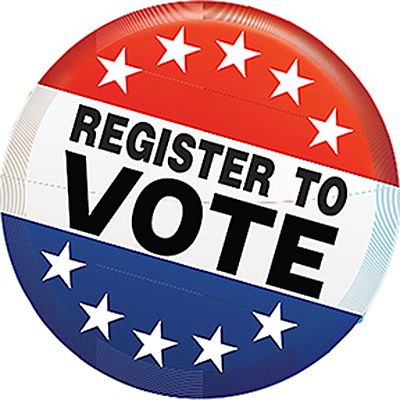 Voter registration button