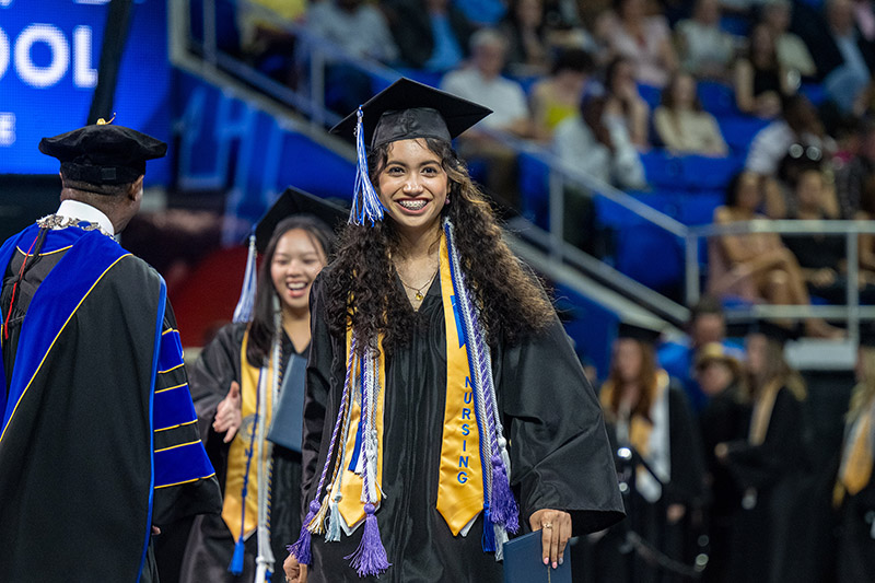 Graduate smiling