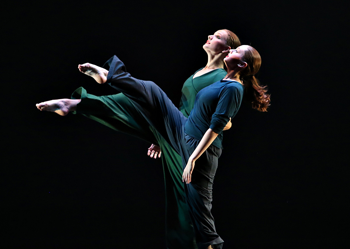 Two girls dancing