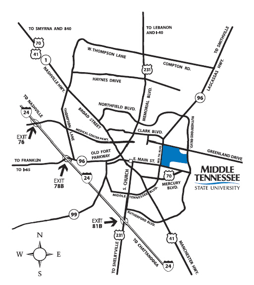Murfreesboro Map