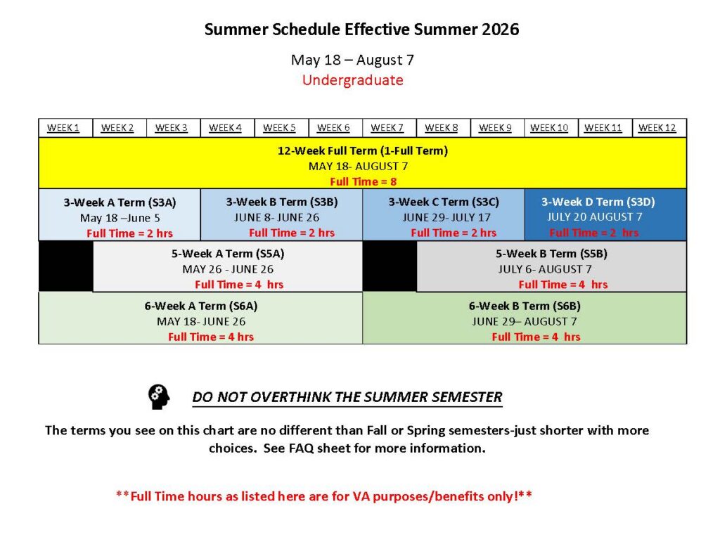 summer schedule