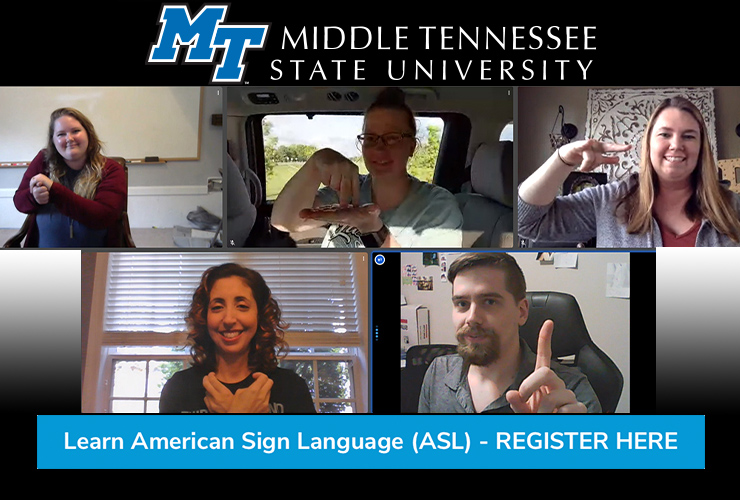 MTSU presents American Sign Language courses remotely this summer; register soon for sessions