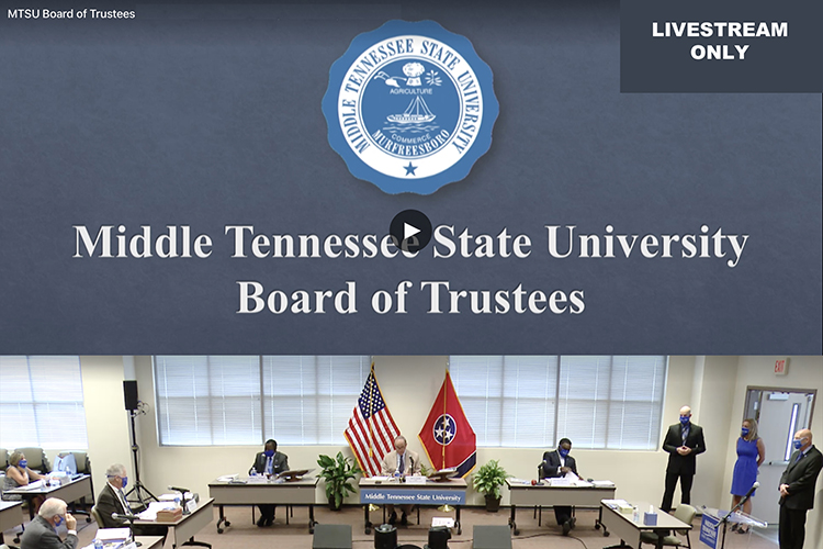 MTSU Board of Trustees to hold April 6 quarterly meeting