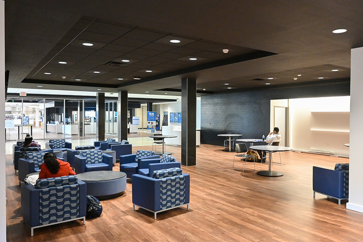 Recent KUC lobby renovation offers students modern space to gather, study