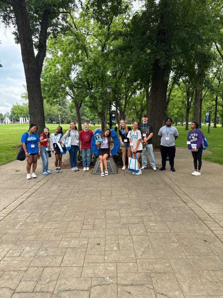 group photo at New to Blue Orientation
