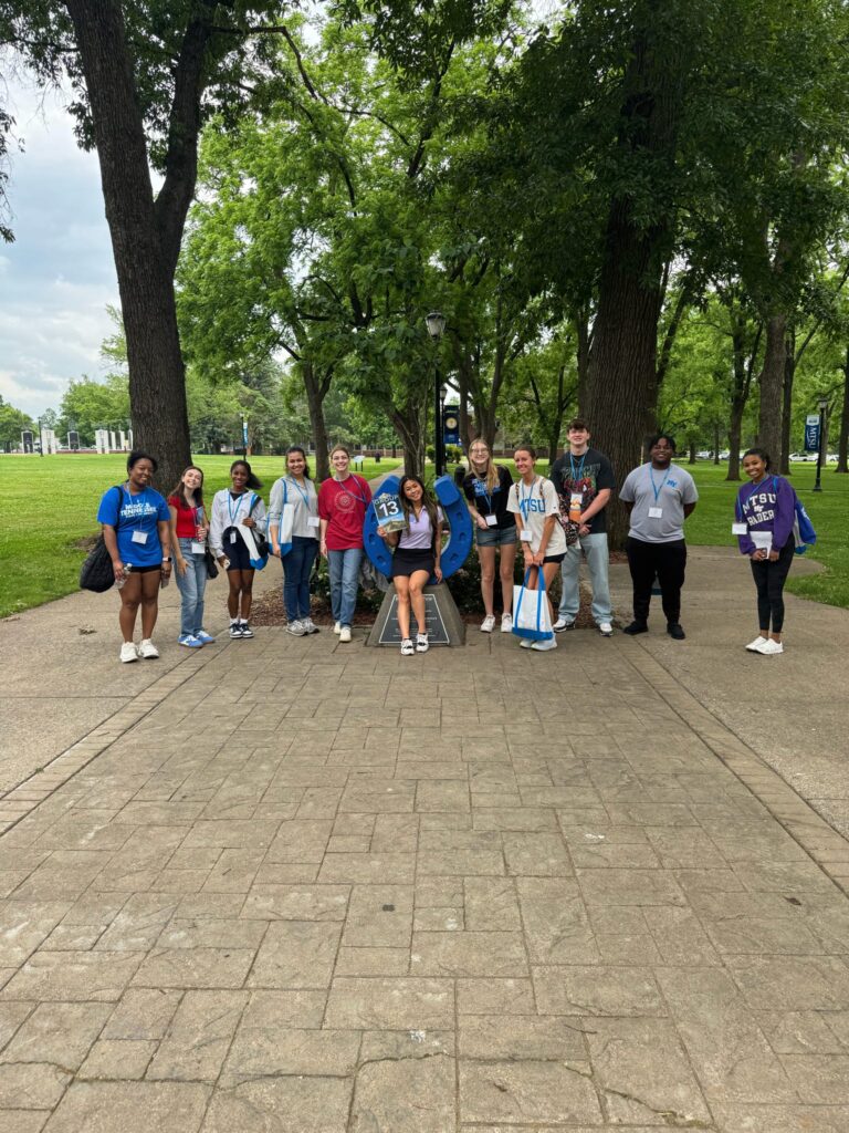group photo at New to Blue Orientation