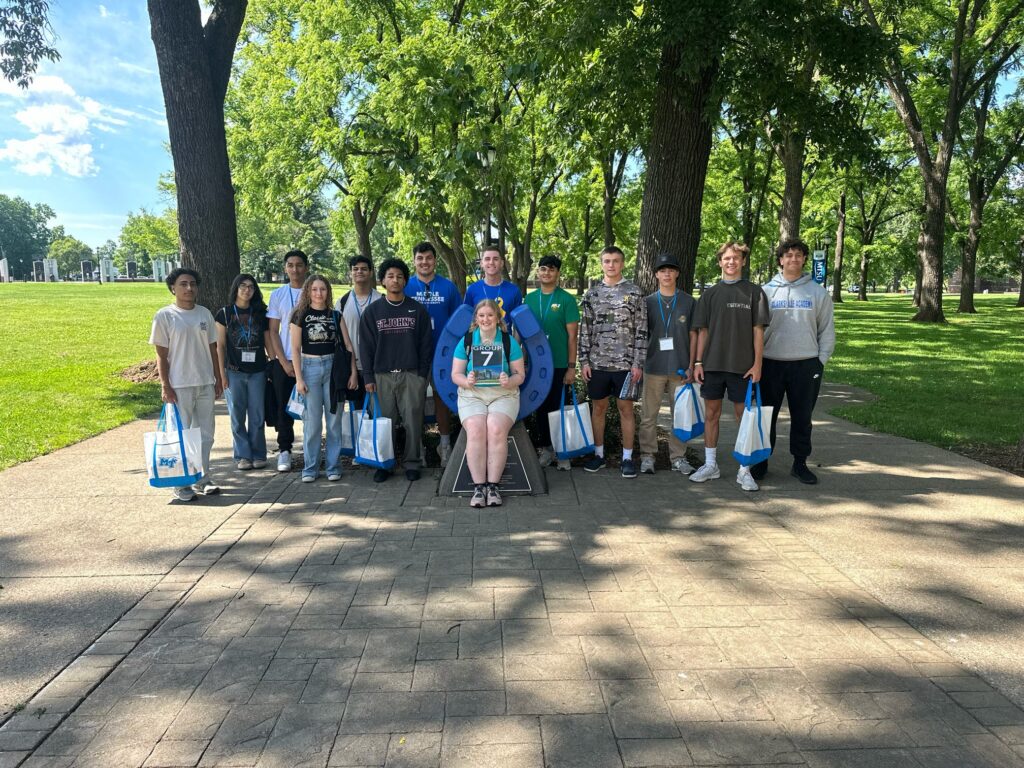 group photo at New to Blue Orientation