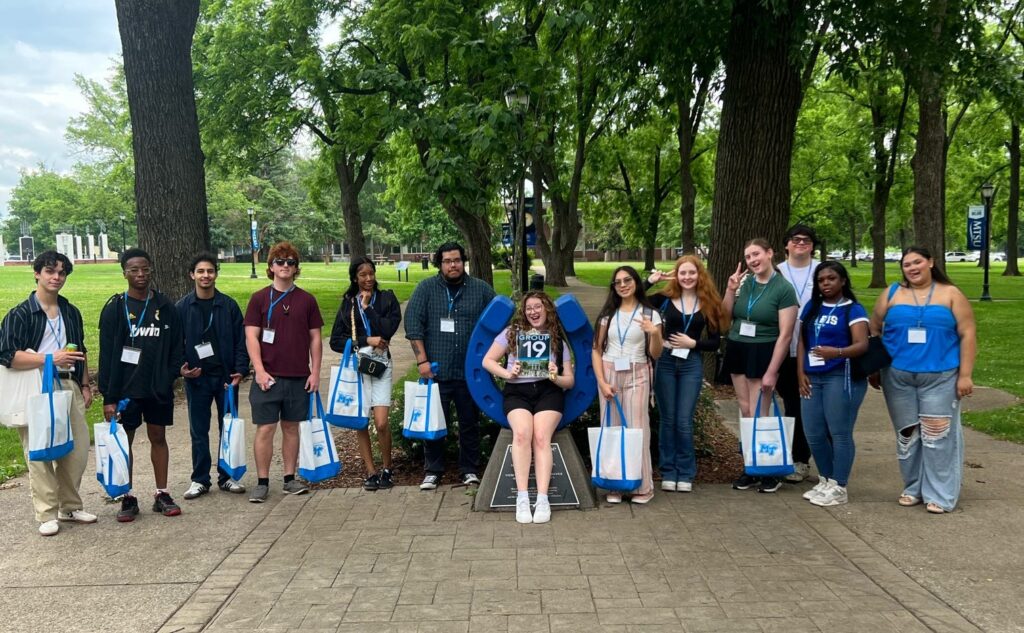 group photo at New to Blue Orientation