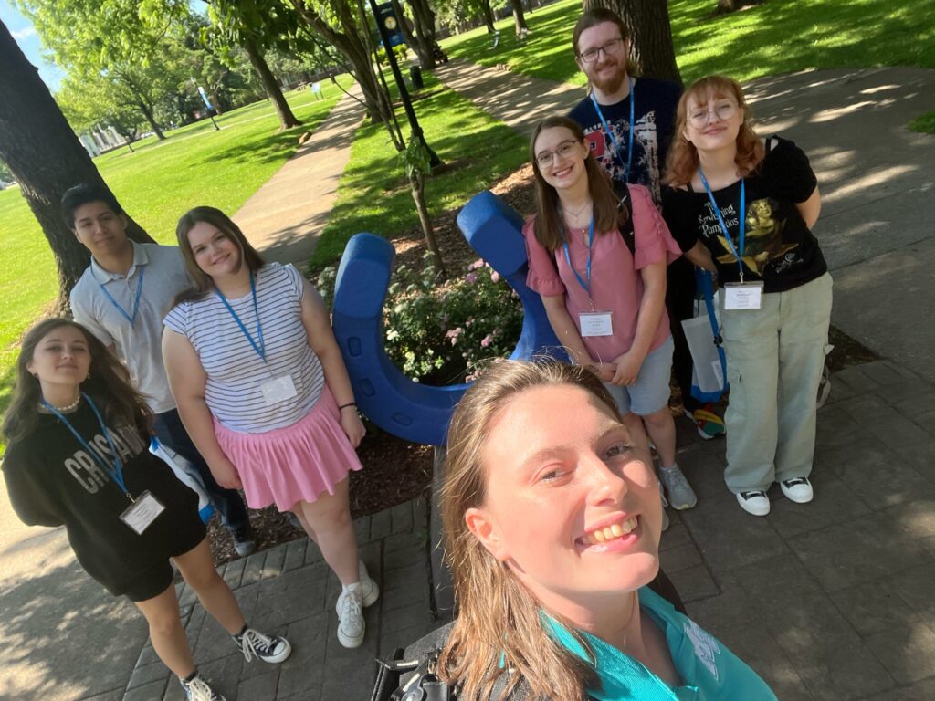 group photo at New to Blue Orientation