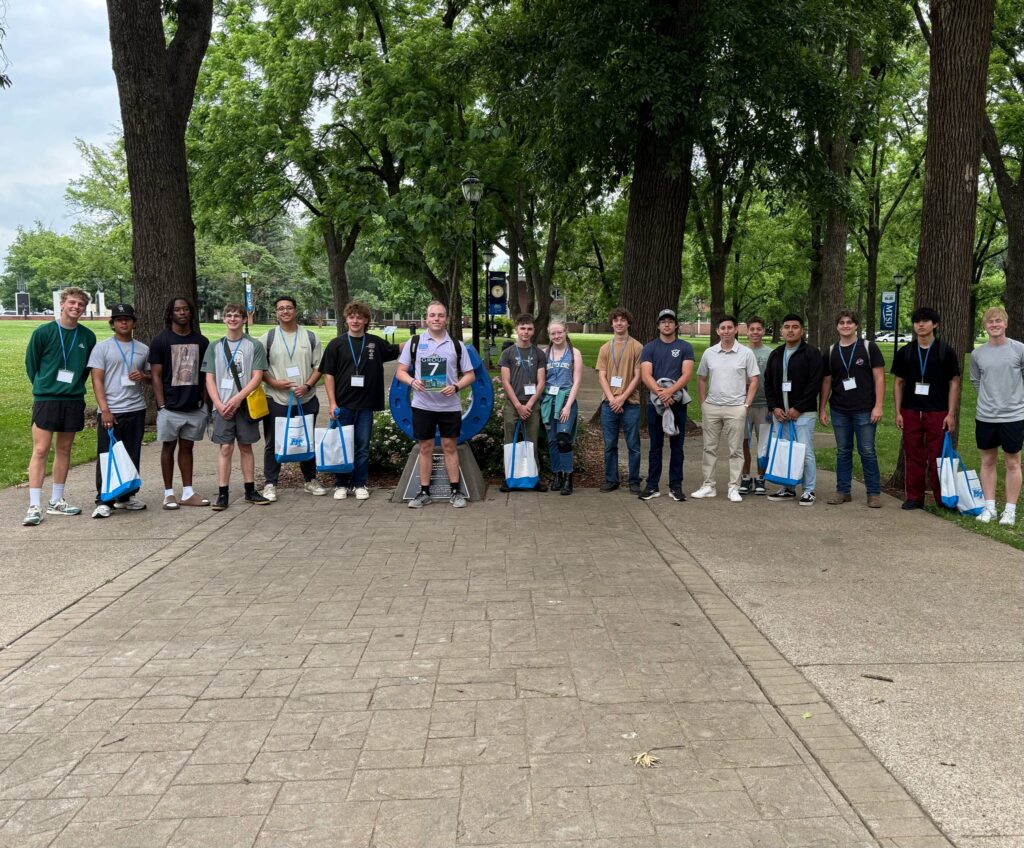 group photo at New to Blue Orientation