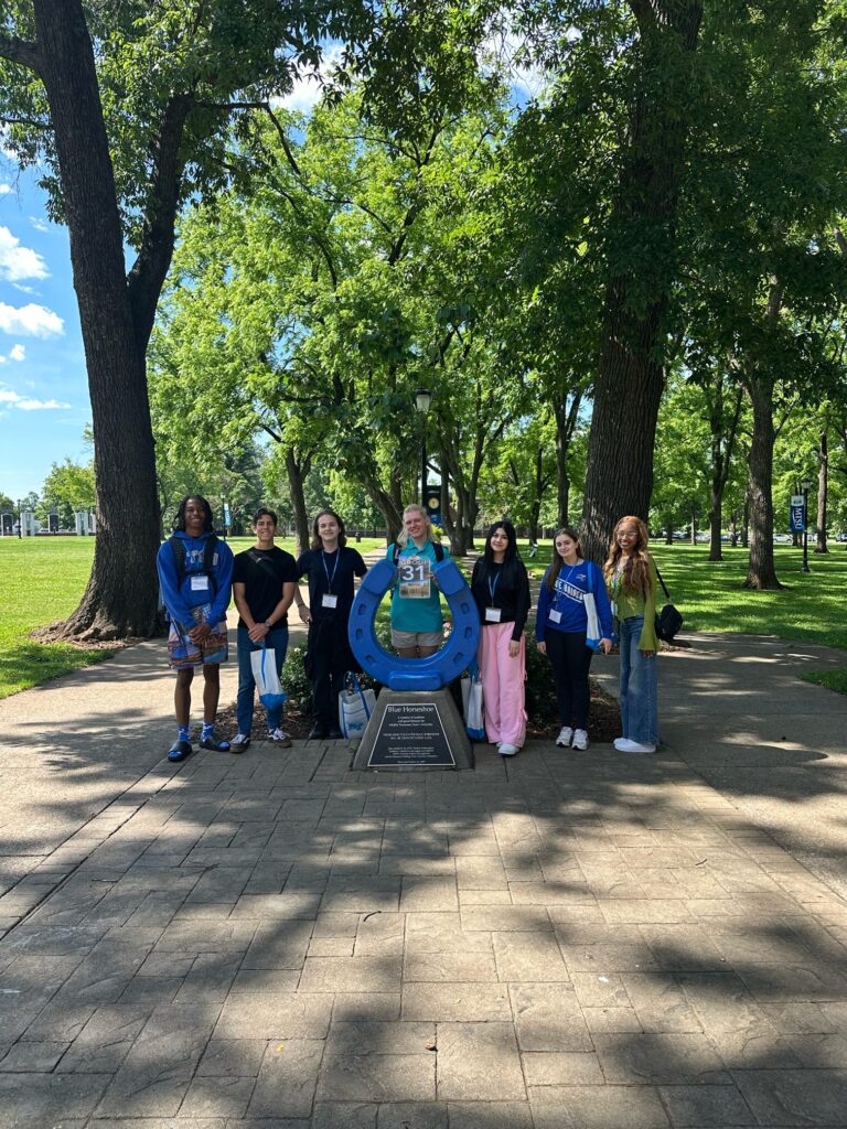 group photo at New to Blue Orientation