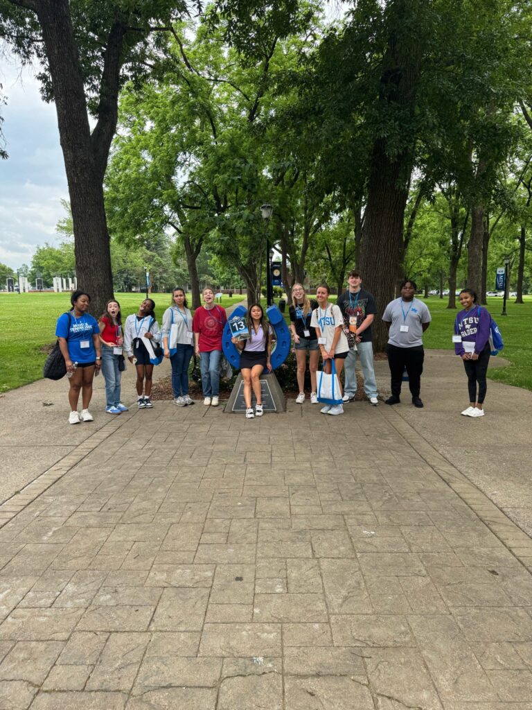 group photo at New to Blue Orientation