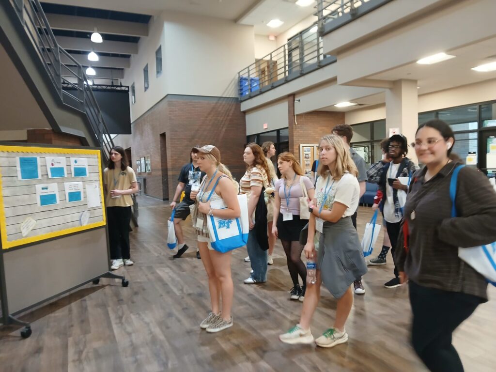group taking a campus tour at orientation