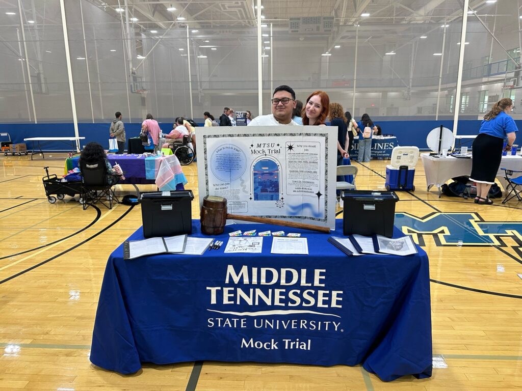 MTSU students tabling at an event
