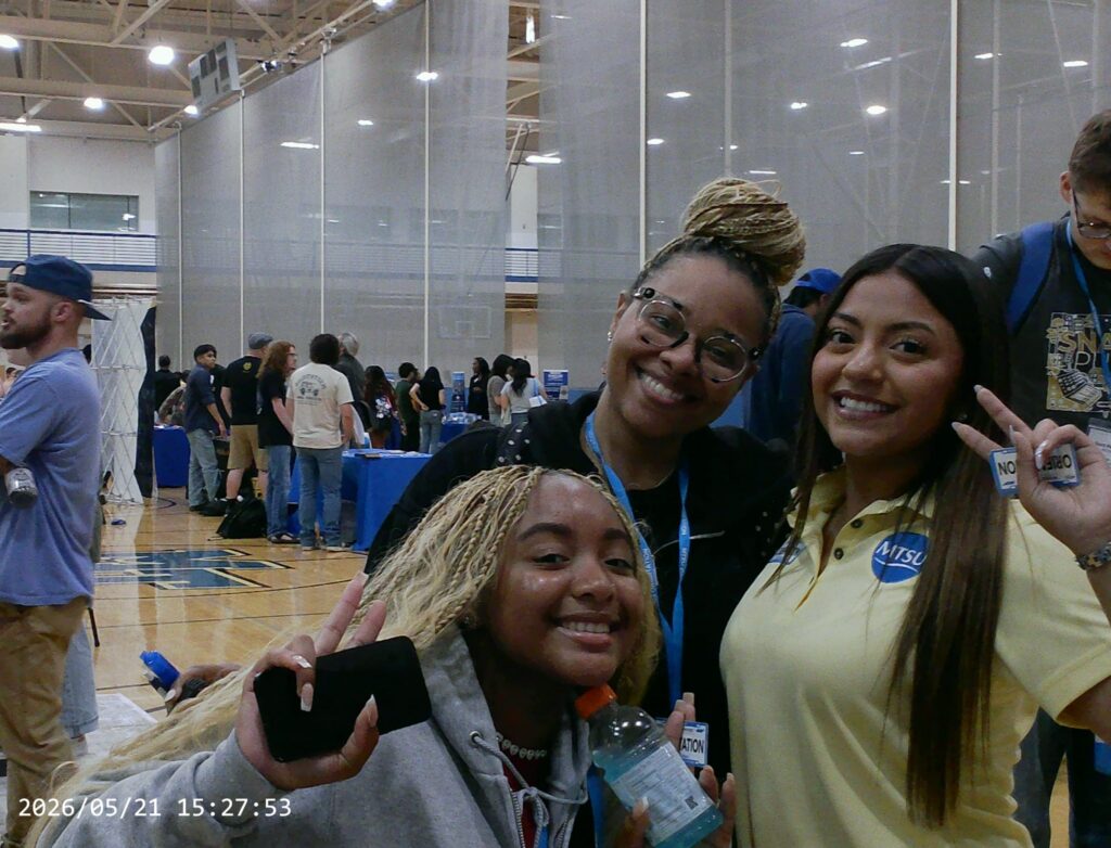 Students and guests participating in Meet MT at MTSU in the Recreation Center.
