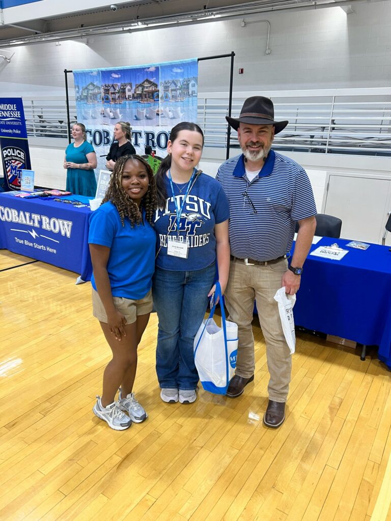 Students and guests participating in Meet MT at MTSU in the Recreation Center.