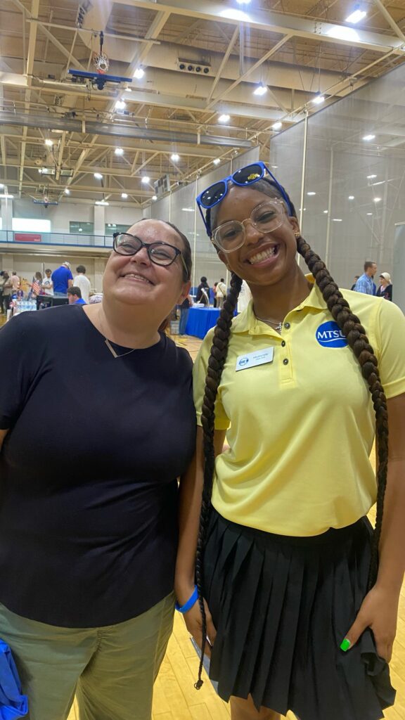 Students and guests participating in Meet MT at MTSU in the Recreation Center.