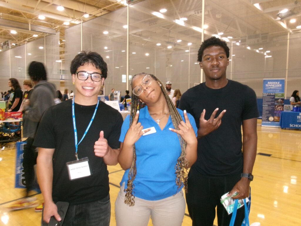 Students and guests participating in Meet MT at MTSU in the Recreation Center.