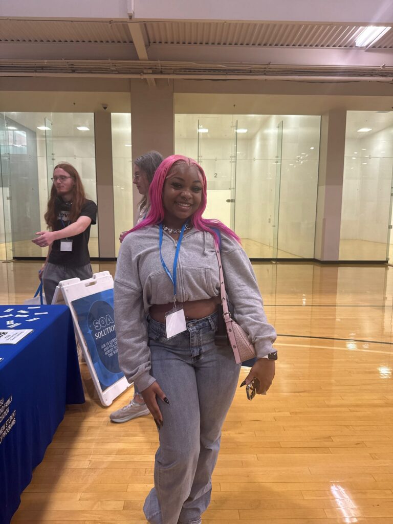 Students and guests participating in Meet MT at MTSU in the Recreation Center.