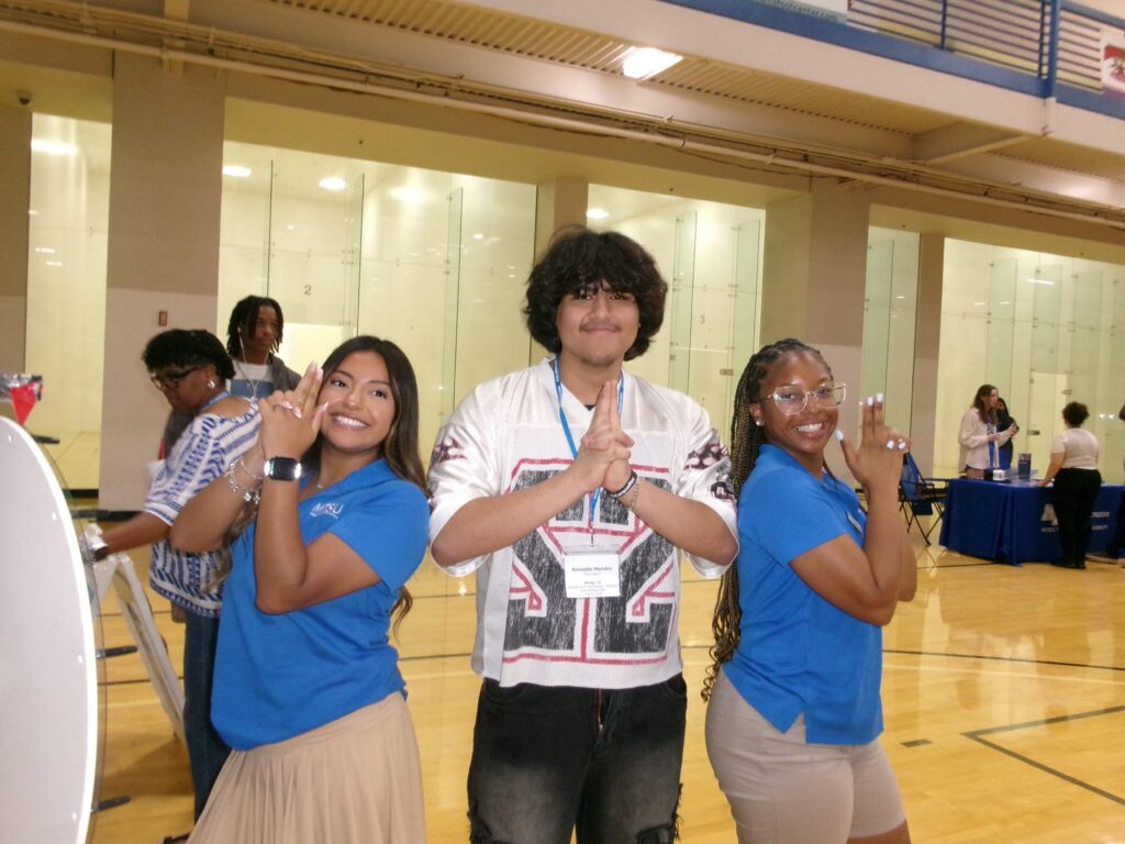 Students and guests participating in Meet MT at MTSU in the Recreation Center.