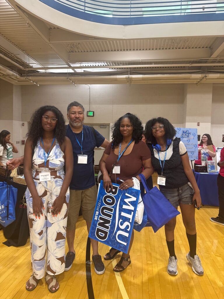 Students and guests participating in Meet MT at MTSU in the Recreation Center.