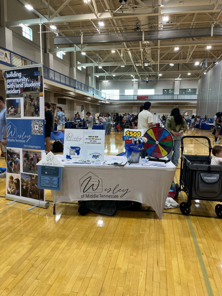 Students and guests participating in Meet MT at MTSU in the Recreation Center.