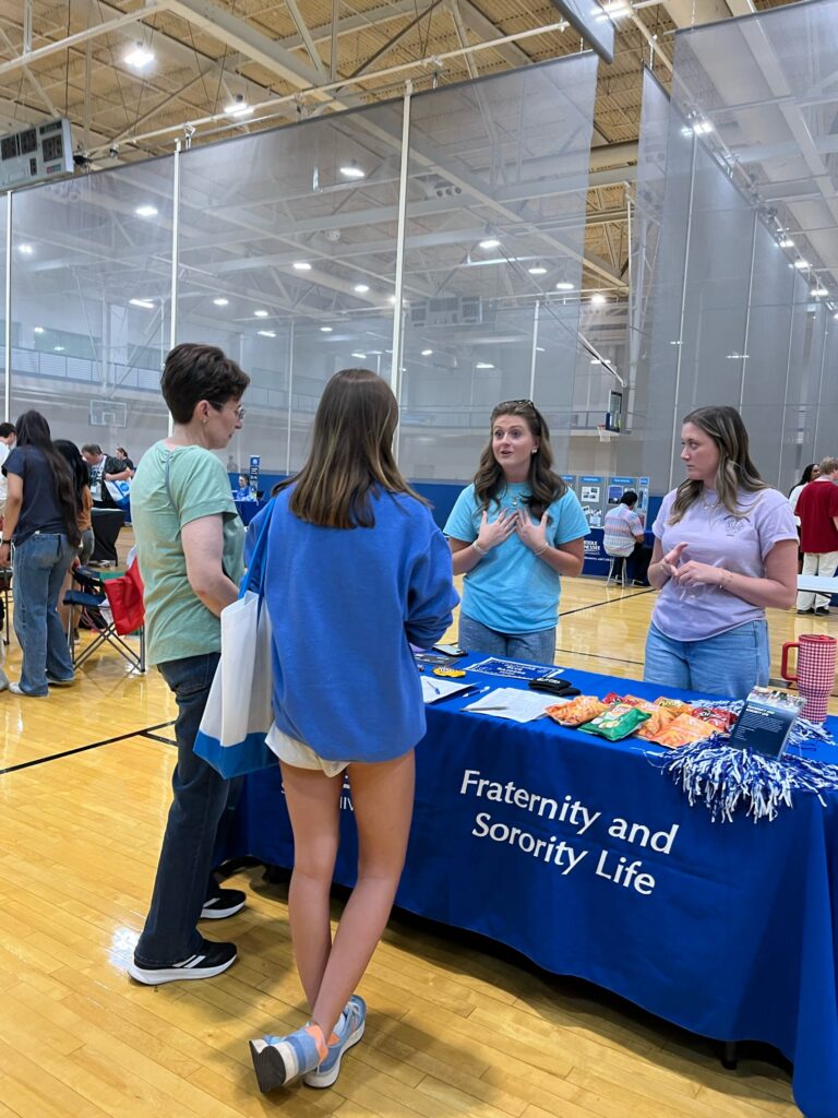 Students and guests participating in Meet MT at MTSU in the Recreation Center.