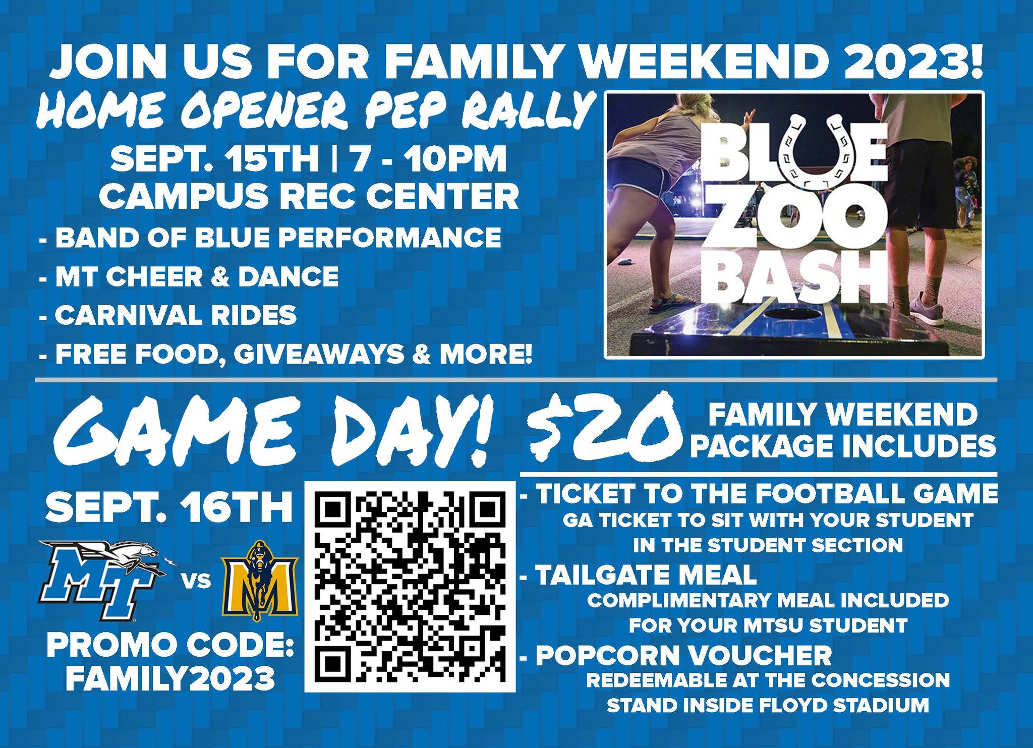 family weekend graphic