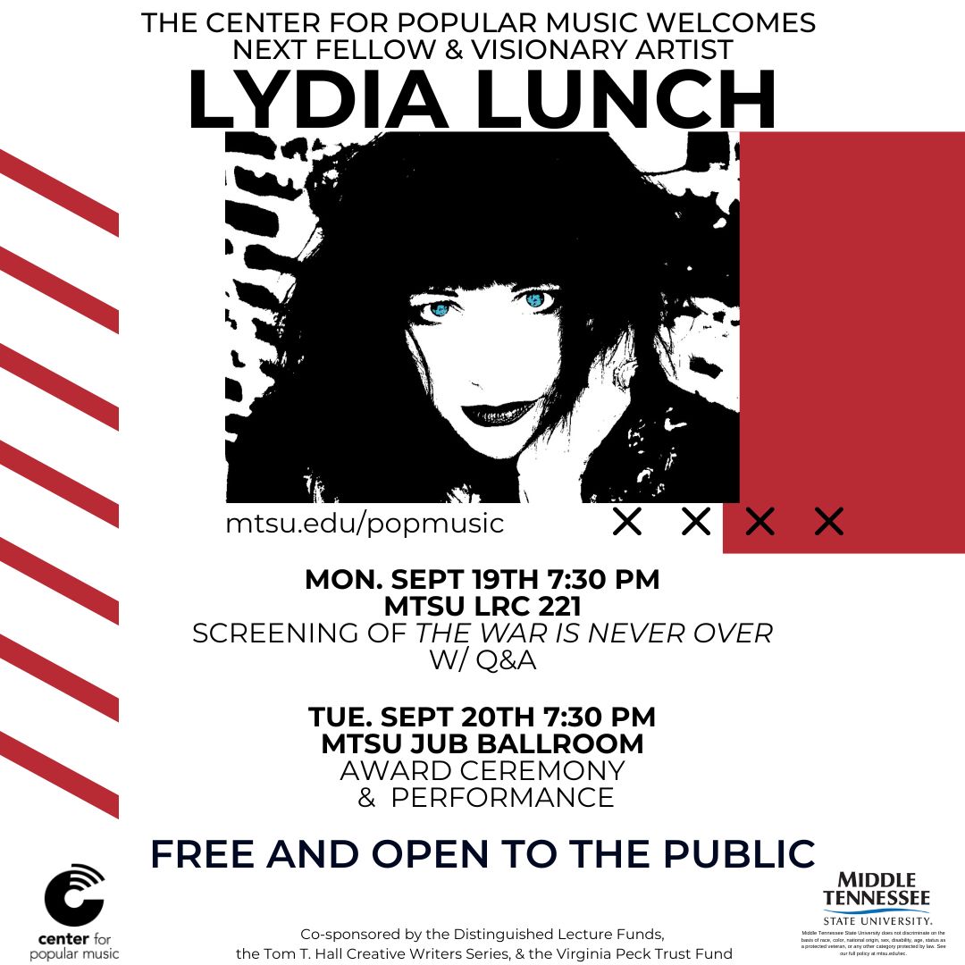 Lydia Lunch Program Poster