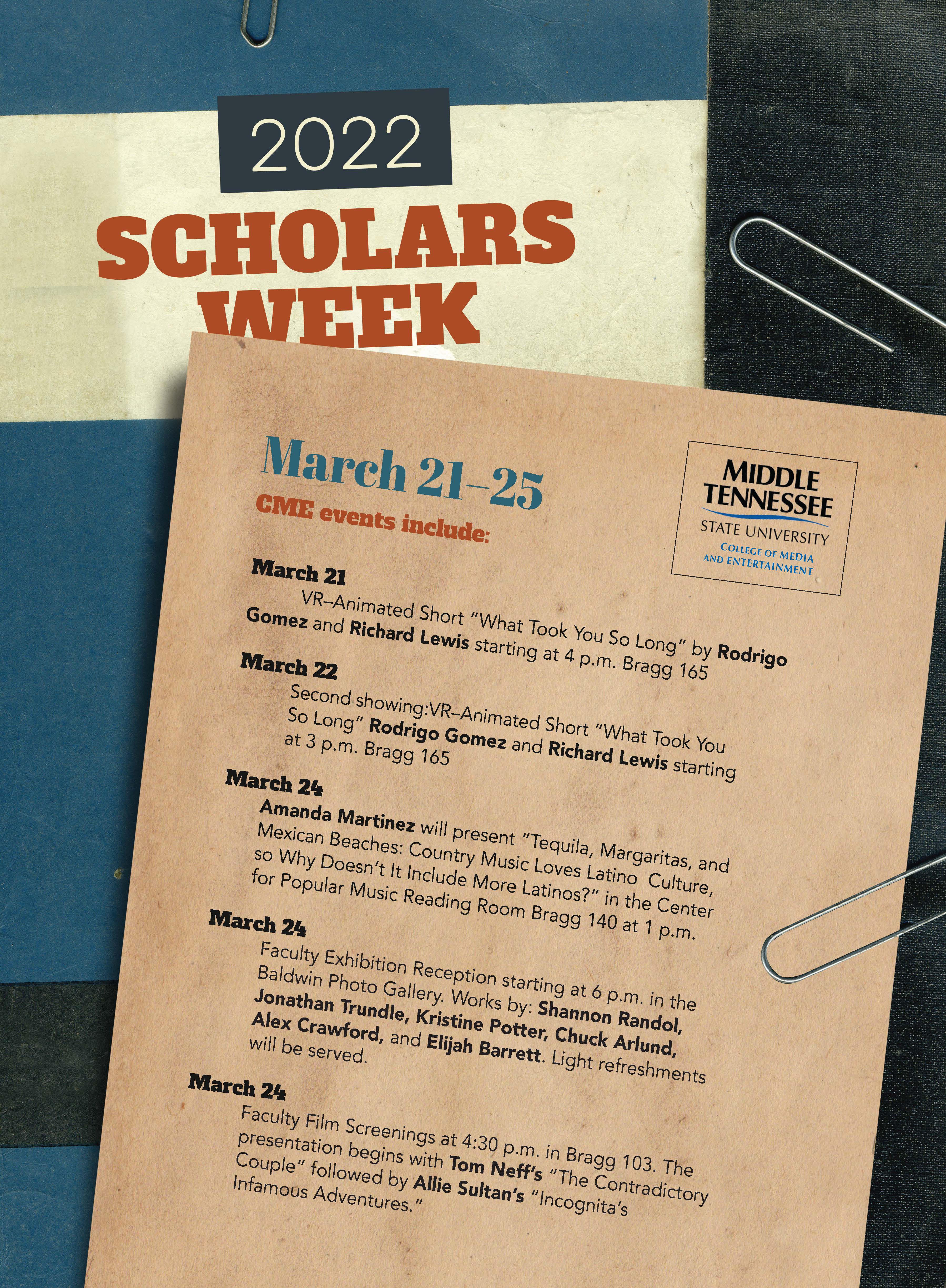 Scholars Week 2022 CME
