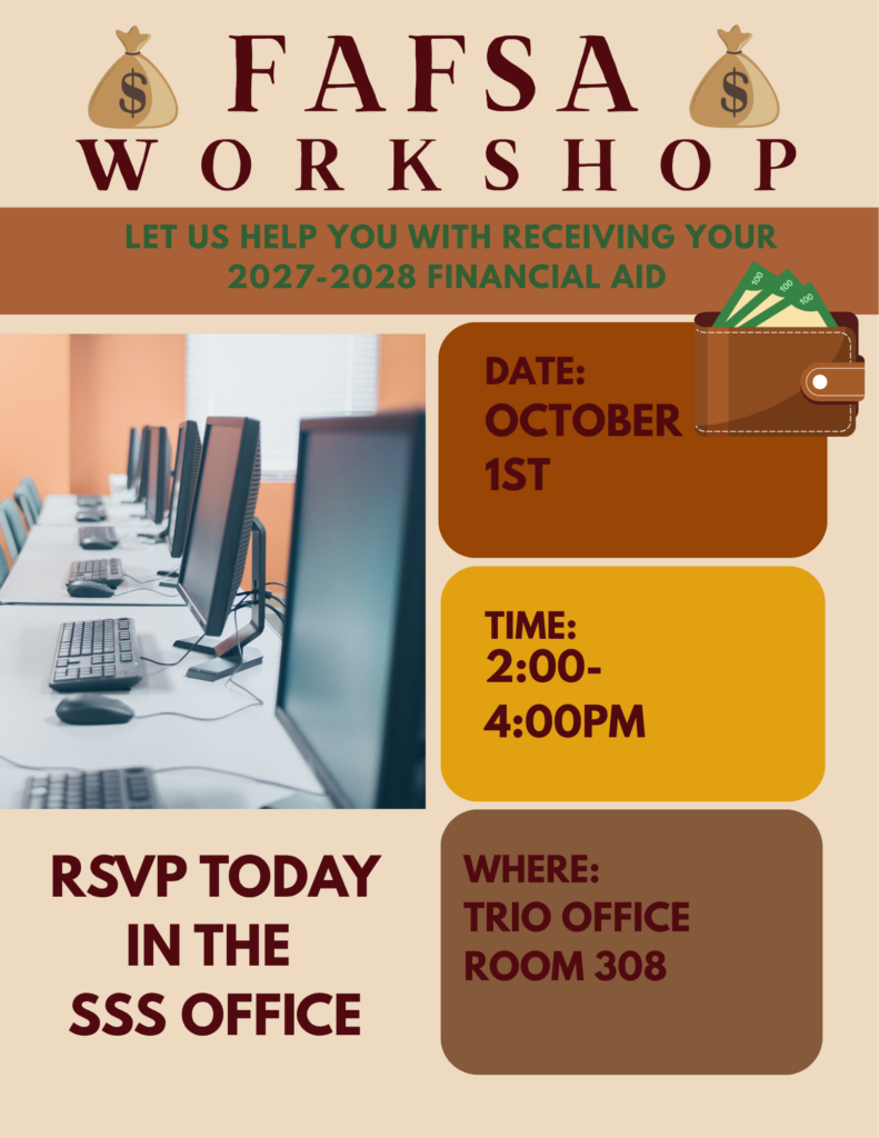 FAFSA Open Lab Oct 1st 2-4p Sign Up Required