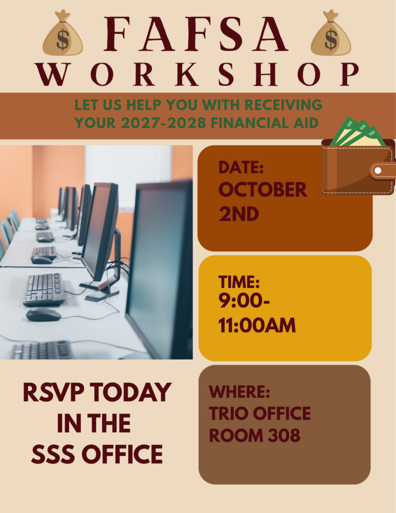 FAFSA Open Lab Oct. 2nd 9-11a